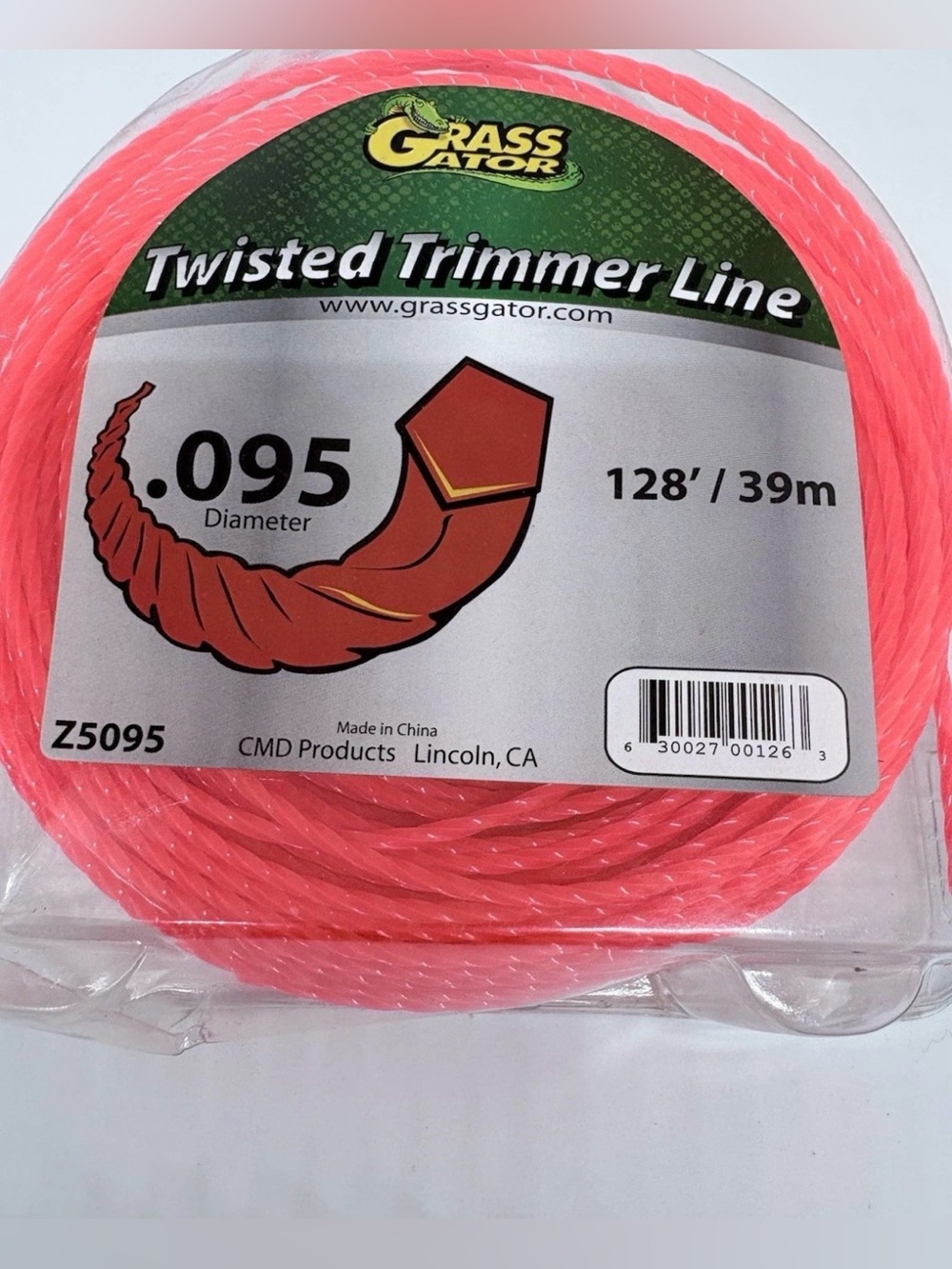 Grass Gator Z5095L Twisted Premium Trimmer Line .095 Diameter x 128' Length
